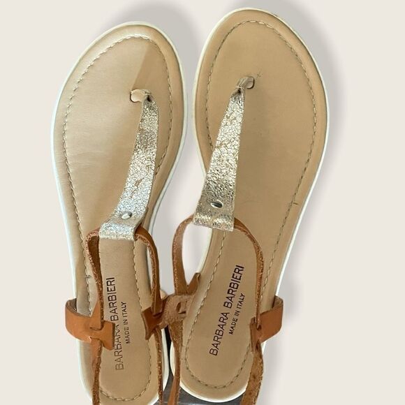Size 8.5 Barbara Barbieri Leather Sandals - Picture 2 of 7